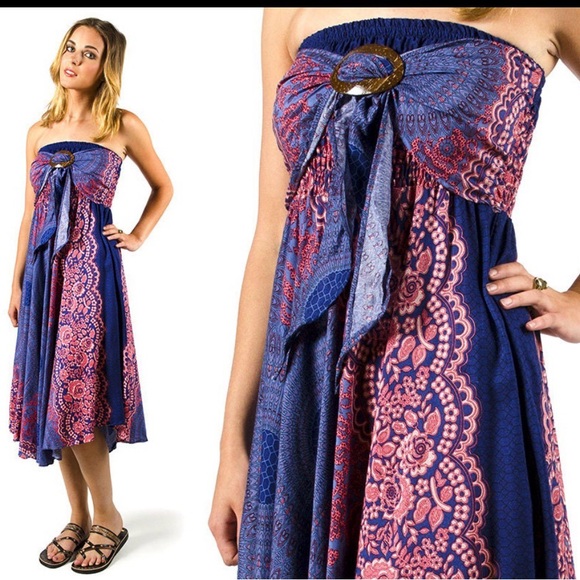 CoCo Beach Hawaii Dresses & Skirts - Coco Beach Hawaii Convertible Dress / Skirt Bohemian Size OSFM